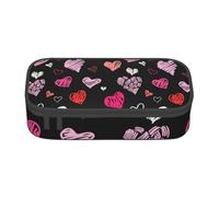 YounPrenG Estuche para lápices, Estuche para lápices Impreso de Gran Capacidad, Estuche para lápices, Estuche para lápices para Oficina y Escuela.Corazones Corazones Rosados Y Rojos