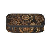 YounPrenG Estuche para lápices, Estuche para lápices Impreso de Gran Capacidad, Estuche para lápices, Estuche para lápices para Oficina y Escuela.Reloj Engranajes Bronce Siglo