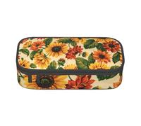 YounPrenG Estuche para lápices, Estuche para lápices Impreso de Gran Capacidad, Estuche para lápices, Estuche para lápices para Oficina y Escuela.Girasol Rojo
