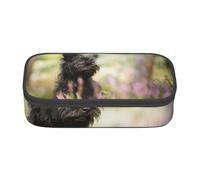 YounPrenG Estuche para lápices, Estuche para lápices Impreso de Gran Capacidad, Estuche para lápices, Estuche para lápices para Oficina y Escuela.Affenpinscher Césped Perros Negros Monkey Terrier