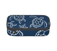 YounPrenG Estuche para lápices, Estuche para lápices Impreso de Gran Capacidad, Estuche para lápices, Estuche para lápices para Oficina y Escuela.Tortuga sobre Fondo Azul