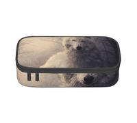 YounPrenG Estuche para lápices, Estuche para lápices Impreso de Gran Capacidad, Estuche para lápices, Estuche para lápices para Oficina y Escuela.Lobo Blanco