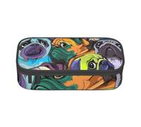 YounPrenG Estuche para lápices, Estuche para lápices Impreso de Gran Capacidad, Estuche para lápices, Estuche para lápices para Oficina y Escuela.Perro Pug De Dibujos Animados Divertido