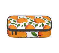YounPrenG Estuche para lápices, Estuche para lápices Impreso de Gran Capacidad, Estuche para lápices, Estuche para lápices para Oficina y Escuela.Patrón De Frutas De Mango Y Hojas