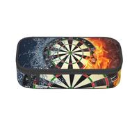 YounPrenG Estuche para lápices, Estuche para lápices Impreso de Gran Capacidad, Estuche para lápices, Estuche para lápices para Oficina y Escuela.Tablero de Dardos Objetivo Hielo Fuego