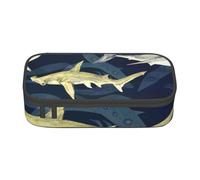 YounPrenG Estuche para lápices, Estuche para lápices Impreso de Gran Capacidad, Estuche para lápices, Estuche para lápices para Oficina y Escuela.Tiburón Ballena Vida Marina