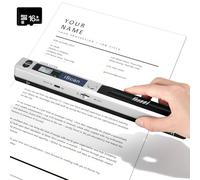 Youool Escáner de Documentos de Mano, A4 900 dpi de Alta Resolución Foto en Color Escáner Portátil, JPG/PDF USB 2.0 Escáner Portátil Escáner de Documentos Portátil para Documento Recibos (Plata)