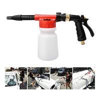 Youool Pistola De Espuma Para Coche, 900 ML 2 en 1 Ajustable Pistola De Espuma Limpiadora, Limpieza Para Coche, Manguera De Jardín Conexión (Rojo)