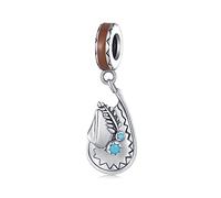 YOUPO Encantos del Sombrero de Vaquero Occidental de la Vendimia de la Plata esterlina 925 for la Pulsera de Pandora for cumpleaños de Las Mujeres Original SCC2565