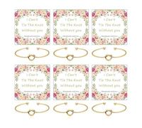 Your Always Charm 2/4/6 pulseras de dama de honor de oro con nudo de amor para mujer, pulseras de nudo de amor, regalos de dama de honor con una tarjeta I Can't Tie the Knots without You Will You Be