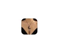 Your Always Charm Collar de luna negra Lariat para mujer, collar vintage con gota de sangre, accesorios góticos, regalos, Metal, No es una piedra preciosa