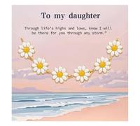 Your Always Charm Pulsera para hija de mamá, papá a mi nuera, regalos de cumpleaños, pulsera de cruz, regalo de joyería de Navidad, aleación, No es una piedra preciosa