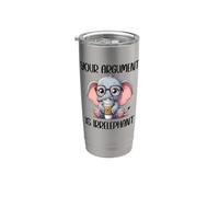Your Argument is Irrelephant Coffee Cup Cute Baby Elephant Vaso térmico de acero inoxidable de doble pared