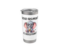Your Argument is Irrelephant Coffee Cup Funny Elephant White Vaso térmico de acero inoxidable de doble pared