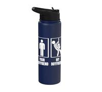 Your Boyfriend My Boyfriend Bajo Divertido Bajista Stainless Steel Insulated Water Bottle