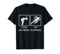 Your Boyfriend vs My Boyfriend Funny Marathon Running Design Camiseta