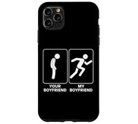 Your Boyfriend vs My Boyfriend Funny Marathon Running Design Carcasa para iPhone 11 Pro MAX