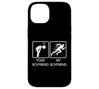 Your Boyfriend vs My Boyfriend Funny Marathon Running Design Carcasa para iPhone 14