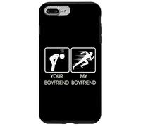 Your Boyfriend vs My Boyfriend Funny Marathon Running Design Carcasa para iPhone 7 Plus/8 Plus