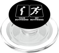 Your Boyfriend vs My Boyfriend Funny Marathon Running Design PopSockets PopGrip para MagSafe