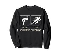 Your Boyfriend vs My Boyfriend Funny Marathon Running Design Sudadera