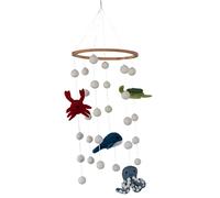 your castle Baby Mobile de fieltro, hecho a mano, comercio justo, decoración sostenible de fieltro, decoración de habitación de bebé para niñas y niños, para colgar sobre el cambiador, cuna de bebé,