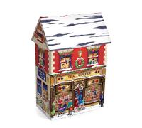 Your Castle - Caja de lata en forma de casa de pueblo con dosel Winter Coffee & Tea, caja decorativa para galletas, caja retro, 14 x 7,5 x 21 cm Vol. : 1,6 l