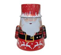 your castle Lata de Navidad SANTA Lata para galletas Caja decorativa Lata retro Galletas navideñas Almacenamiento, Medidas: 19,5 x 13 x 8 cm