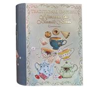 your castle Lata en forma de libro Afternoon Tea Book grande para galletas, caja decorativa, caja retro, muy grande, 24,5 x 21 x 9 cm, vol.: 3 l