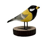 your castle Pájaro decorativo de madera sobre pedestal, hecho a mano, en caja de regalo, 12 x 7 x 7 cm