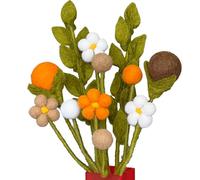 your castle Ramo de flores de fieltro hechas a mano, comercio justo, decoración sostenible de fieltro, juego de flores de fieltro artificiales, flores de tela, flores de fieltro, avellana