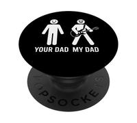 Your Dad My Dad Guitarrista Música Divertida Comparación de papá PopSockets PopGrip Adhesivo
