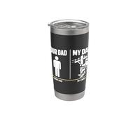 Your Dad My Dad Lineman Electrician Electrical Lineworker Vaso térmico de acero inoxidable de doble pared