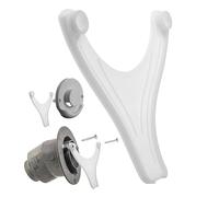 Your Day Mate Desagüe de condensación para calefacción de caravanas, 1 Pieza, Compatible con la Pieza de Chimenea TRUMA ZR80, Distancia Entre Orificios de 96 mm, en Blanco