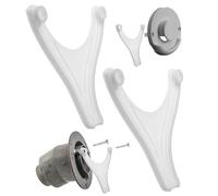 Your Day Mate Desagüe de condensación para calefacción de caravanas, 2 Piezas, Compatible con la Pieza de Chimenea ZR80 de TRUMA, Distancia Entre Orificios de 96 mm, en Blanco