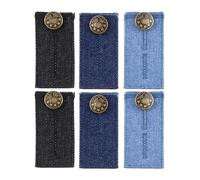 Your Day Mate Extensor de Cintura para Jeans, Pantalones, Vestidos y Faldas, Juego de 6, Alargador Pantalones hasta 5 cm, Extensión de Cintura para Jeans