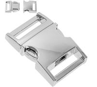 Your Day Mate Hebillas enchufables, para correas de 20 mm de ancho, 2 pzs, plateadas, de cinc-Aluminio, hebilla con cierre de clic, reparación de hebillas de mochila, hebilla de bolsillo de repuesto