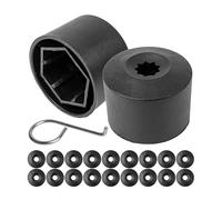 Your Day Mate Juego de Tapones para Tornillos y Tuercas de Rueda, 21 Piezas, para Tornillos y Tuercas hexagonales de 17 mm, Agujero para Tornillos de llanta de Ø 31 mm mín.