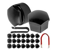 Your Day Mate Juego de Tapones para Tornillos y Tuercas de Rueda, 26 Piezas, para Tornillos y Tuercas hexagonales de 17 mm, Orificio para Tornillos de llanta de Ø 24 mm como mínimo
