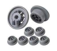 Your Day Mate Ruedas para cestas de lavavajillas, 8 piezas, en gris, Ø 26 x 10 mm, universales para la mayoría de lavavajillas, de repuesto