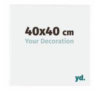 Your Decoration - Marco de fotos 40x40 cm - Blanco Brillante - Marco de fotos de plástico con cristal de plástico antirreflejo - Marco 40x40 cm - Evry