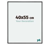 Your Decoration - Marco de fotos 40x55 cm - Negro Mate - Marco de fotos de plástico con cristal de plástico antirreflejo - Marco 40x55 cm - Evry