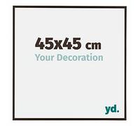 Your Decoration - Marco de fotos 45x45 cm - Antracita - Marco de fotos de plástico con cristal de plástico antirreflejo - Marco 45x45 cm - Evry