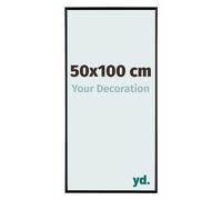 Your Decoration - Marco de fotos 50x100 cm - Negro Brillante - Marco de fotos de plástico con cristal de plástico antirreflejo - Marco 50x100 cm - Evry