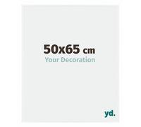 Your Decoration - Marco de fotos 50x65 cm - Blanco Brillante - Marco de fotos de plástico con cristal de plástico antirreflejo - Marco 50x65 cm - Evry