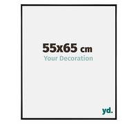 Your Decoration - Marco de fotos 55x65 cm - Negro Brillante - Marco de fotos de plástico con cristal de plástico antirreflejo - Marco 55x65 cm - Evry