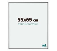 Your Decoration - Marco de fotos 55x65 cm - Negro Mate - Marco de fotos de plástico con cristal de plástico antirreflejo - Marco 55x65 cm - Evry