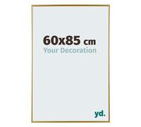 Your Decoration - Marco de fotos 60x85 cm - Dorado - Marco de fotos de plástico con cristal de plástico antirreflejo - Marco 60x85 cm - Evry
