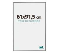 Your Decoration - Marco de fotos 61x91.5 cm - Plateado Brillante - Marco de fotos de plástico con cristal de plástico antirreflejo - Marco 61x91.5 cm - Evry