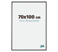 Your Decoration - Marco de fotos 70x100 cm - Negro Mate - Marco de fotos de plástico con cristal de plástico antirreflejo - Marco 70x100 cm - Evry